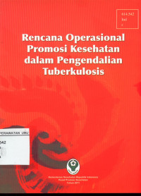 Rencana Operasional Kesehatan Dalam Pengendalian Tuberkulosis