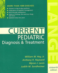 Current Pediatric Diagnosis & Treatment sixteenth Edition